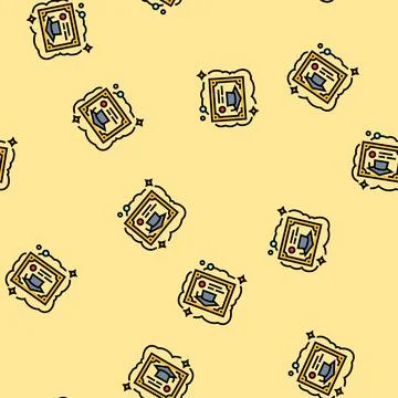 Getting degree dream vector seamless pattern Stock Illustration