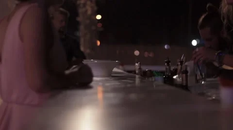 Getting Drink at a Party Stock Footage 63562570