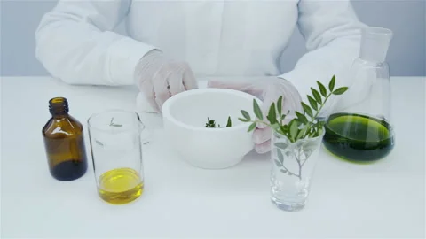 Getting essential oils. Stock Footage 148723002