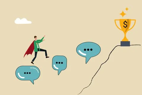 Getting feedback and building a path to success Stock Illustration