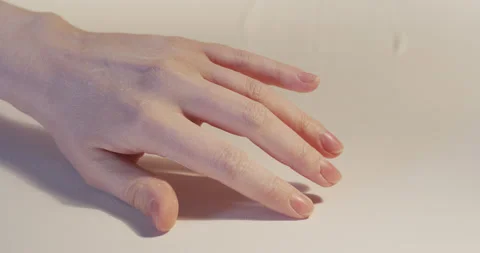 Getting a feel of new drawing canvas before starting drawing using bare hand Stock Footage 130962337