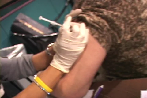 GETTING FLU SHOT Video stock 156528