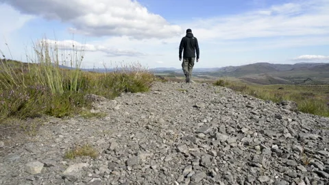Getting Fresh Air and Space in Beautiful Countryside Stock Footage 238074413