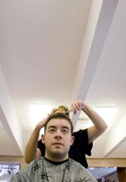Getting a Haircut Stock Photos