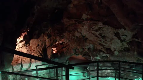 Getting inside the cueva del tesoro in Rincon de la victoria Spain andalusia Video stock 135344506