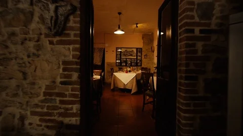 Getting inside a restaurant Stock Footage 87761021