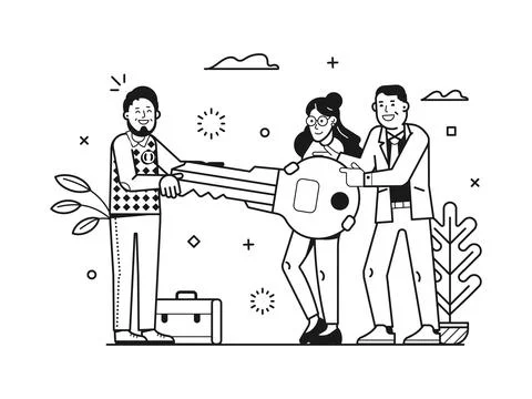 Getting Job Offer and Work Opportunity Concept Stock Illustration
