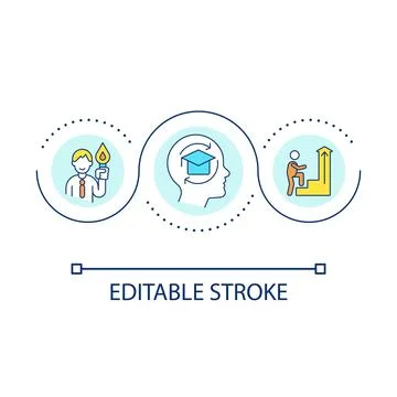 Getting knowledge loop concept icon 스톡 일러스트