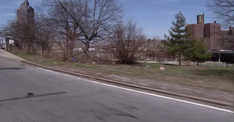 Getting onto the Manhattan Bridge going towards Manhattan Stock Footage 51268250