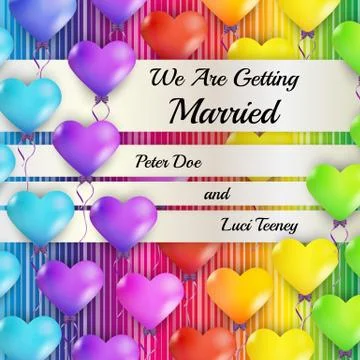Getting married with balloons Illustrazione stock