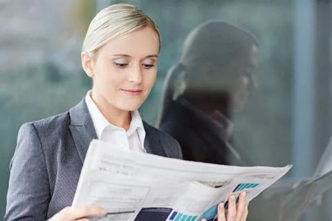 Getting the news first Stock Photos