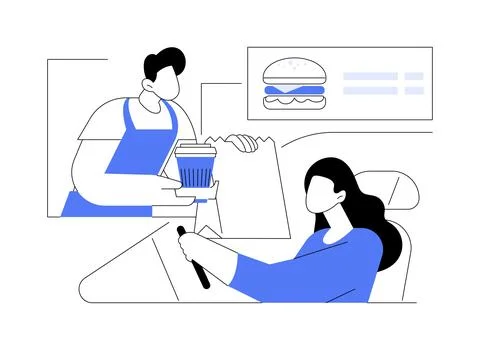 Getting order isolated cartoon vector illustrations. Ilustración de archivo