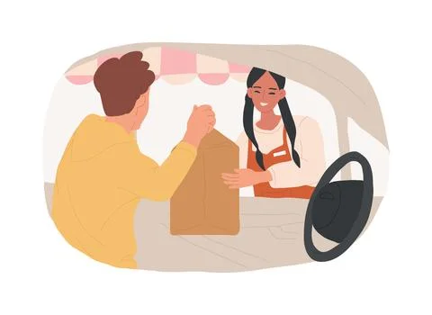 Getting order isolated cartoon vector illustrations. Ilustración de archivo