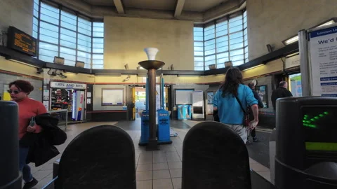 Getting out of the London Underground. Stock Footage 271720786