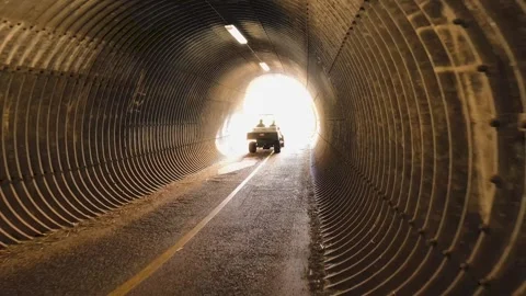 Getting Out the Tunnel Stock Footage 244364367