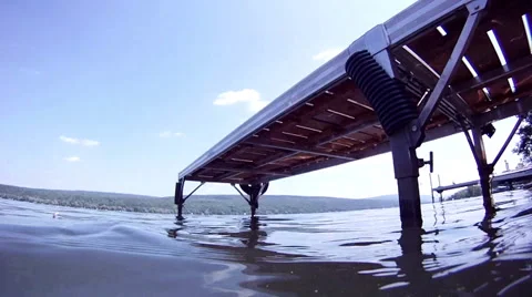 Getting Out of Water Onto Dock Point of View Stock Footage 61947730