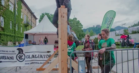 Getting over a hurdle Vídeos de archivo 63985833