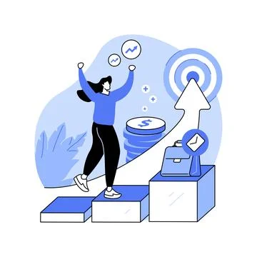 Getting promoted isolated cartoon vector illustrations. Stock Illustration