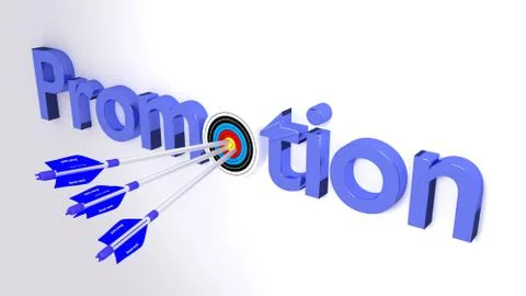 Getting a promotion through smart work business concept Stock Illustration