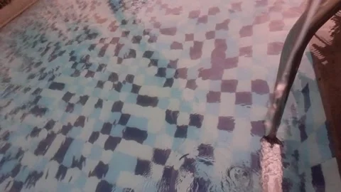 Getting pull out of a water swimming pool first person view pov Stock Footage 193653329