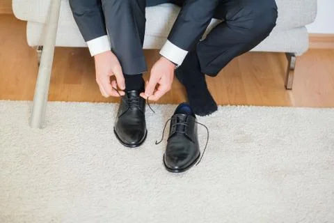 Getting ready bride groom Foto stock