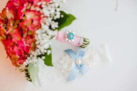 Getting ready bride wedding Stock Photos