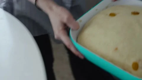 Getting ready cottage cheese muffin out of oven. Stock Footage 151142680