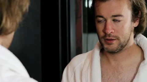 Getting ready in front of mirror V2 - HD Stock Footage 12234694