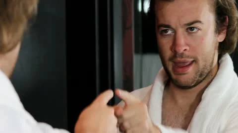 Getting ready in front of mirror V3 - HD Stock Footage 12234661