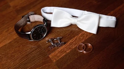 Getting ready groom bride wedding Stock Footage 84998402