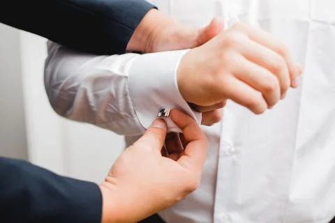 Getting ready groom wedding Foto stock