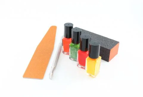 Getting ready for a manicure Stock Photos