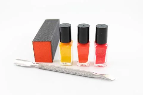 Getting ready for a manicure Stock Photos