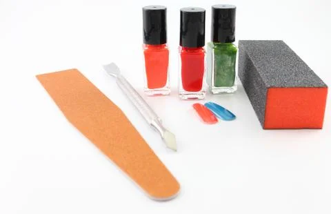 Getting ready for a manicure Stock Photos
