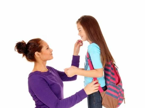 Getting ready for school. Stock Photos