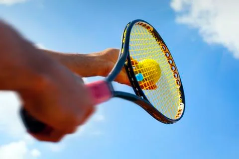 Getting ready to serve Foto stock