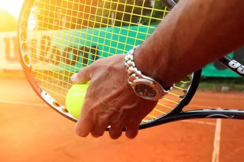 Getting ready to serve Stock Photos