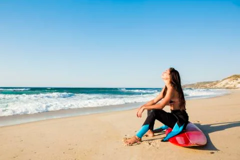 Getting ready for surf Stock Photos
