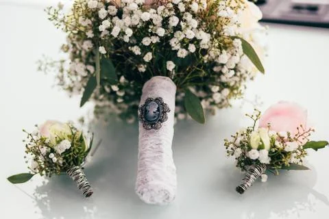 Getting ready wedding bride Foto stock