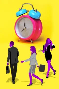 Getting ready for Work. Stock Illustration