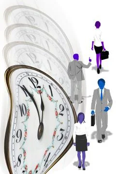 Getting ready for Work. Stock Illustration