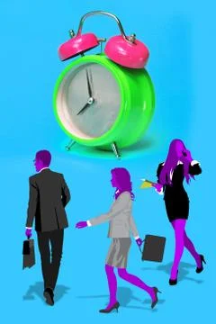 Getting ready for Work. Stock Illustration