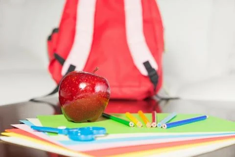Getting School Supplies Ready for Class Stock Photos