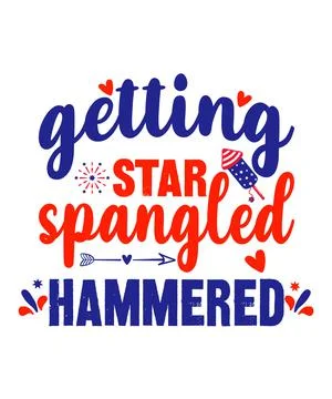 Getting star spangled hammered Illustrazione stock