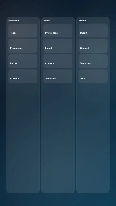Getting Started Hub Modern Gradient SaaS Interface Vertical Animation Stock Footage 345154795