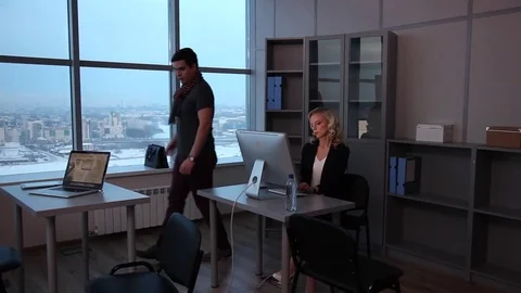 Getting Started in a New Office Stock Footage 70864153