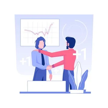 Getting supervising position isolated concept vector illustration. Stock Illustration