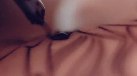 Getting Tattoo. Macro. Video stock 40658365