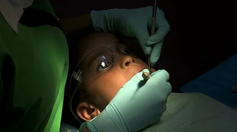 Getting Teeth Cleaned in the Dominican Republic Stock Footage 33827717