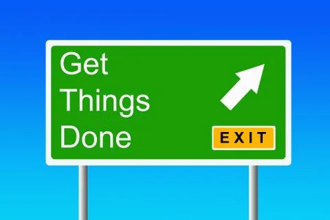 Getting things done Stock Illustration